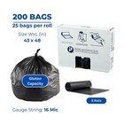 Group S434816k 48  Length X 43  Width X 16 Mic Thickness  Black Color  Hdpe C   