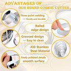 6 Pcs Round Cookie Cutters  2  3  3 5  4  5  6 Inch   Stainless Steel Biscuit Cu