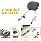 Backrest Sissy Bar   Stealth Rack For 2009-2025 Harley Road Glide Street Glide