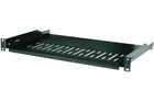 Cantilever Server Shelf Vented Black Shelves Rack Mount 19  1u 12  300mm  Deep