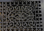 Antique Cast Iron  Victorian Floor Register Heat Grate 9x12 Restored 