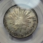 1838 Go Mexico Silver 2 Reales Cap   Rays Pcgs Ms62 High Grade Nice  w294
