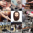 Male Mannequin Head With Beard 100  Human Hair Haircut Training Head With Thi   