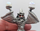 1987 Redeyed Wizard Holding Duel Orbs 2 75  Pewter Figurine Spoontiques Cmr 588