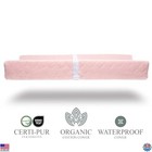 Organic Cotton Baby Changing Pad  Waterproof Foam  Washable Cover  Safety Strap