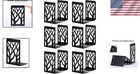 Set Of 12 Black Metal Bookends - Decorative And Sturdy For Any Shelf Arrangement