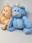 1988 Fisher Price Puffalump Bear   Dog Baby Plush Lot Of 2 Vintage