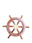 18 brass Nautical Collectible Vintage Brown Wooden Ship Wheel Wall Boat Decor