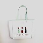 Clinique X Kate Spade Shopping Shoulder Travel Tote Large White Lipstick Bag