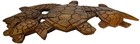 Sea Turtle Family Wood Hand Carved Ocean Sand Island Tropical Wall Art Plaque