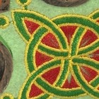 Celtic Irish Knot Shamrock 5 75   Metal Resin Embroidered Custom Wall Plaque 1j1