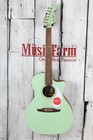 Fender Newporter Player Acoustic Electric Guitar Solid Spruce Top Surf Green