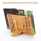 Book Stand For Reading  13 2 X 9 4 Inch  Bamboo Cookbook Stand Holder For Kit   