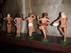 Vintage Marx American Beauties Set Of 8 Rare Hand-painted By Original Owner