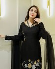 Pakistani Black Salwar Kameez Ready To Wear Suits Indian Wedding Party Bollywood
