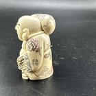 Rare Style Japanese Netsuke Nude Buddha Fan Scroll Highly Detailed
