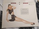 Original Vintage 1947 The Esquire Girl Calendar - Complete 12 Months