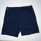 Roundtree   Yorke Casuals Men s Cargo Shorts Xl 42 x9  Blue 100  Cotton Nwt