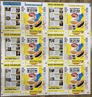 1961 Post Cereal Baseball Reproduction Press Sheet Of All 6 Rice Krinkles Boxes