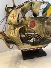Vtg Original Wooden Pinta Sailing Ship Model Of - 1492 Original Arn Taiwan euc
