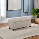 Home Decor   Tufted Ainsley Button Storage Ottoman Bench With Hinged Lid   Ottom