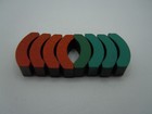 Aurora Model Motoring Tjet Green orange Magnets   Nos   4 Sets  use W afx Nonmag