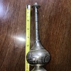 Old Brass Unique Handcrafted Rose Water Bottles   Sprinkler Bottle Etched Vtg