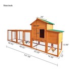 Large Wooden Chicken Coop Rabbit Hutch Outdoor Hen House Cage For 3-6 Chickens