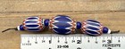 Antique Venetian Chevron African Trade Beads 6 Layer Calibrated Egg Trio  ct04 