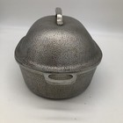 Vintage Century Silver Seal Hammered Aluminum Roaster W lid Metal Craft Corp 