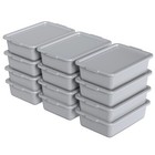 13 L Plastic Commercial Bus Box With Lid  Plastic Restaurant Bus Tub  12-packs