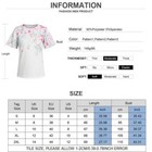 Womens Printed Casual T-shirt Tunic Tops Ladies Summer Short Sleeve Tee Blouse