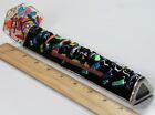 Goldsmith Kaleidoscope 9  Abstract Layers Fused Dichroic Stained Glass  2 Disks