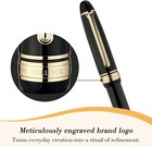 319 Piano Bla Lacquer Rollerball - Stunning Luxury Pen With 24k