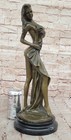 Art Deco Sculpture Nude Girl Woman Breast Bronze Statue Figurine Figure Decor