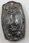 Antique Poppy Sterling Silver Repousse Art Nouveau Clothing Garment Brush 925
