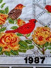 J- w 1987 Finished Jewel Home Felt Wall Calendar Banner 25x16 Gorgeous    J- w