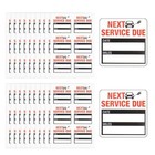 120pcs 2x2 Oil Change Stickers For Windshield easy Peel   No Residue Next