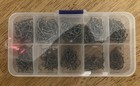 500pcs Fishing Hook Lot 10 Sizes Fishing Black Sharpened With Box Quality Kit