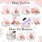 20pcs Uv Semi Cured Gel Nail Stickers Strips Wraps Uv led Lamp Required Manicur 