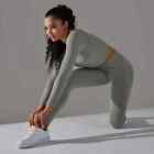 2pcs Seamless Women Yoga Set Workout Sportswear Gym Clothes Fitness Long Sleeve