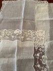 Lot Of 4 Vintage Linen Hankies Handkerchiefs Pretty Lace Trim  H11