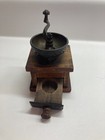 Vintage Miniature Coffee Spice Grinder Metal   Wood