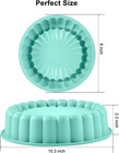 10 Inch Silicone Bundt Cake With 8 Inch Pan Set  2 Pack  - Nonstick Baking Mold 