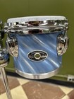 Slingerland 6      8    Concert Toms bongos With Stand In Blue Satin Flame 60s 70s