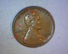 1955 D Lincoln Cent  Defective Planchet     Obverse Lamination     us Error Coin