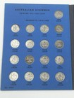 Complete Australian Silver Sixpence Set In Whitmans Push In Coin Album