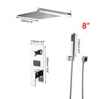 Digital Display Bathroom Tub Shower Faucet Handheld Spray Wall Mount Mixer Tap