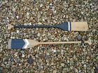 2 X Boat Paddles Oars Wooden Nautical Beach Seaside Sea Wall Display Art B2