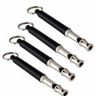 4x Dog Training Whistle Ultrasonic Obedience Stop Barking Pet Sound Pitch Black